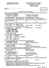 Đề kiểm tra tập trung lần 1 học kỳ II môn Hóa học Lớp 12 - Mã đề 132 - Trường THPT Võ Văn Tần
